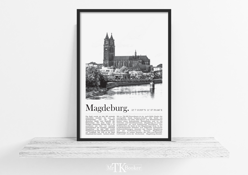 Dieses Poster zeigt dir eine Ansicht vom Magdeburger Dom.