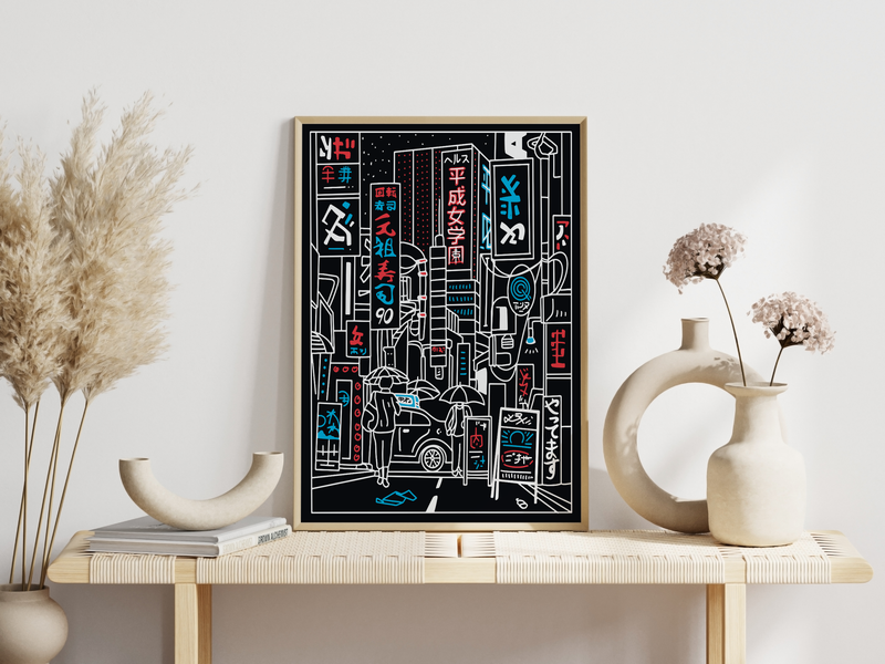 Poster Tokio | japanische Kunst minimalistisch