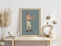 Dieses Poster zeigt einen Boxer, wie er noch im frühen 20. Jahrhundert ausgesehen hat.
