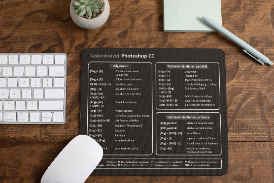 Mauspad Tastenkürzel Adobe Photoshop CC | Shortcuts für Grafiker