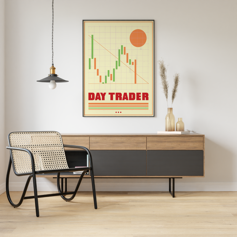 Schönes Poster für alle Day Trader, Aktionäre, Banker, und Wertpapierhändler. Dieses Bild ist das ideale Geschenk für Börsianer. 