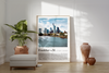 Dieses Poster zeigt dir die Skyline von der Stadt Frankfurt am Main.