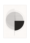 Das minimalistische Poster zeigt dir eine geometrische Darstellung unterschiedlicher Kreise. 
