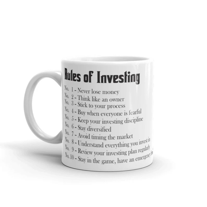 Stockfather Tasse | 10 Regeln des Investieren 0,3L