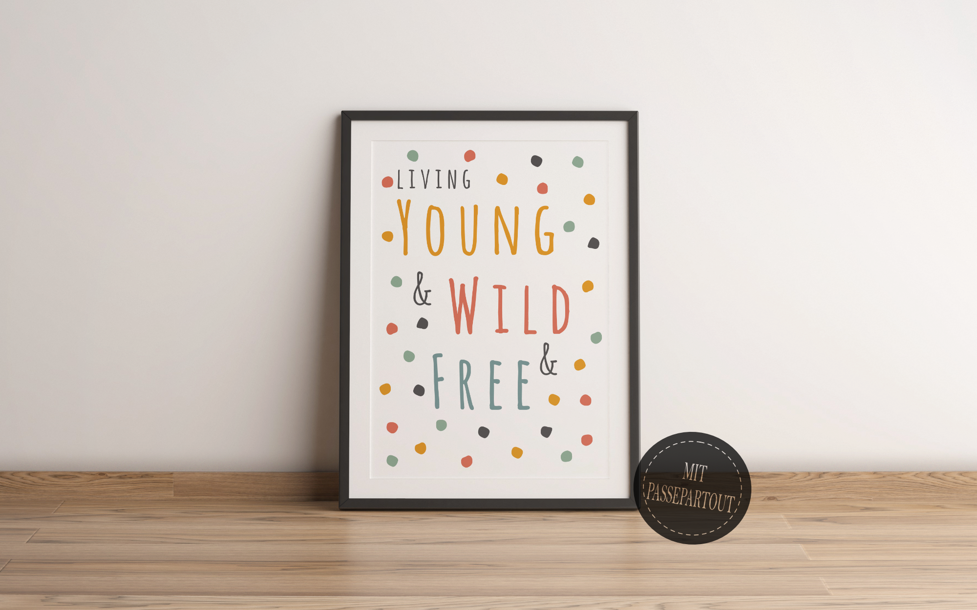 Kinderzimmer Poster | Spruch Young & Wild & Free – MrTKBooker