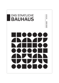 Dieses Bauhaus Poster zeigt dir verschiedene Schwarz dargestellte, geometrische Formen. Das in schönem Schwarz und Weiß gehaltene Poster hat die Bildüberschrift "Das Staatliche Bauhaus" 