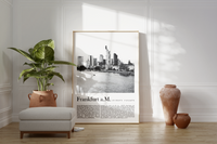 Dieses Poster zeigt dir die Skyline von der Stadt Frankfurt am Main.