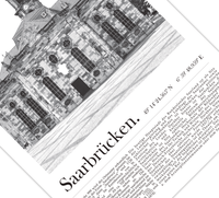 Dieses Poster zeigt die Saarbrücker Ludwigskirche, Dem Wahrzeichen der Landeshauptstadt des Saarlandes. 