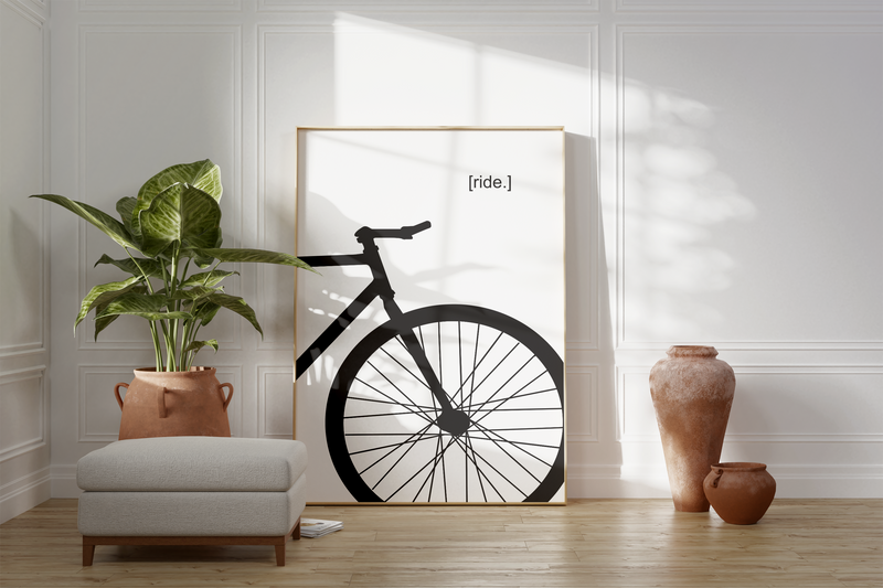 Poster Fahrrad | minimalistisches Rennrad Ride