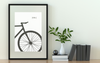 Poster Fahrrad | minimalistisches Rennrad Ride