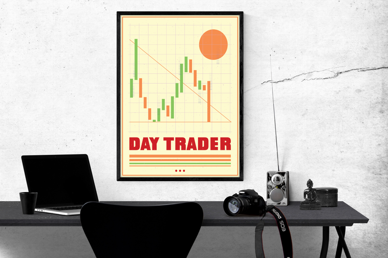 Schönes Poster für alle Day Trader, Aktionäre, Banker, und Wertpapierhändler. Dieses Bild ist das ideale Geschenk für Börsianer. 