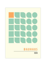 Dieses Bauhaus Poster zeigt dir ein Viereck in der Ausgangsform, welche durch rundliche Kanten immer mehr zum Kreis geformt wir.