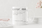 Lustige Bürotasse Error 404 | Motivation Spruch Arbeit