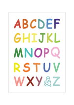 Das Poster zeigt das ABC/Alphabet für das Kinderzimmer. 