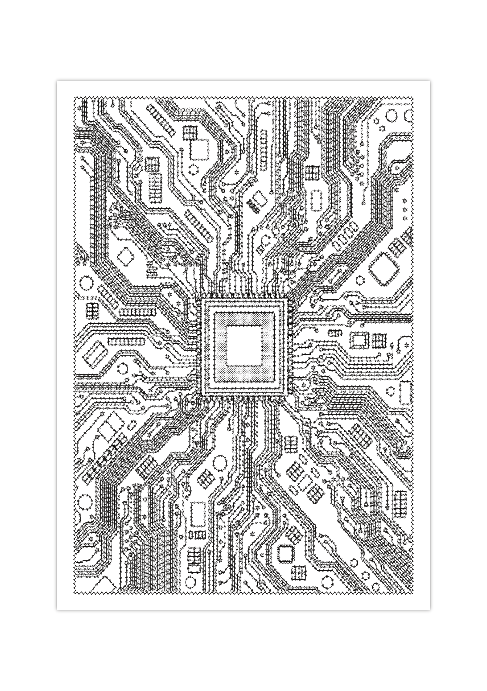 Computer Cpu Coloring Page
