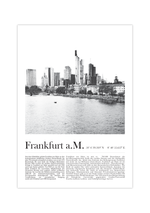 Dieses Poster zeigt dir die Skyline von der Stadt Frankfurt am Main.