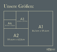 Geometrische Kunst | Poster Rechtecke grau