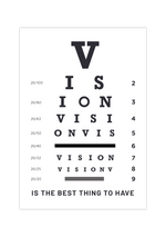 Das motivierende Poster in weiß und schwarz zeigt dir einen Spruch zum Thema Vision. Damit ist die Wanddeko die perfekte Ergänzung für dein Büro.