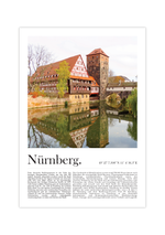 Dieses Poster zeigt dir eine Bild von der Stadt Nürnberg in Franken.