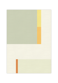 Dieses Poster zeigt dir eine moderne, geometrische Darstellung in grün und beige. 
