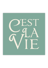 Das Poster zeigt in quadratischen Format und in verschiedenen vintage Farben den französichen Spruch "c'est la vie", was soviel bedeutet wie "so ist das Leben nun einmal". 