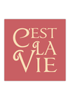 Das Poster zeigt in quadratischen Format und in verschiedenen vintage Farben den französichen Spruch "c'est la vie", was soviel bedeutet wie "so ist das Leben nun einmal". 
