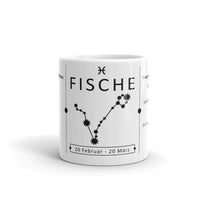 Die Tasse zeigt dir dein Sternzeichen mit dem Sternbild, dem Zeitraum, dem Zeichen und den positiven sowie negativen Eigenschaften deines Sternzeichens. 